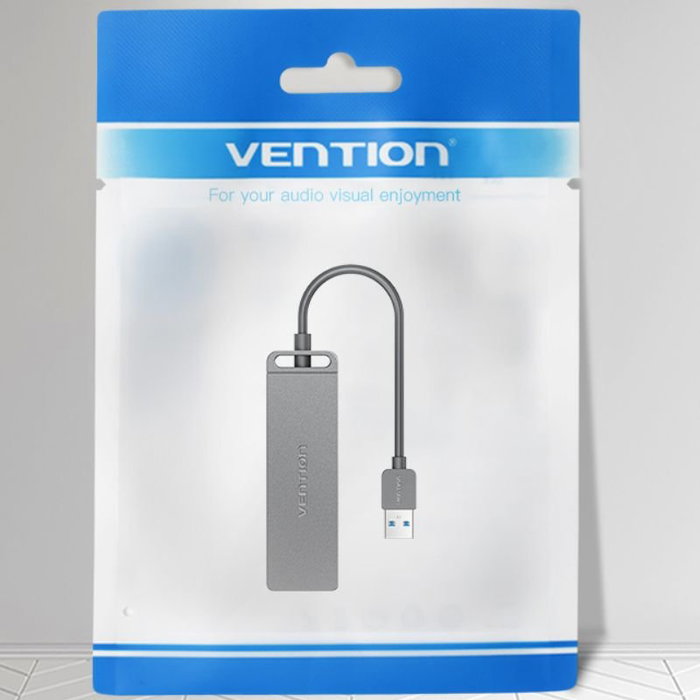 Vention Hub USB 3.0 con 4 Puertos USB y 1 Micro USB con Carga PD CHLHB
